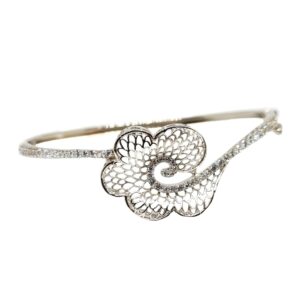 925 Sterling Silver Matte Finish Designer Bracelet MGA - BRS1927
