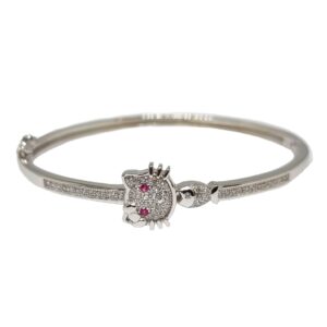 925 Sterling Silver Cat Shape Bracelet MGA - BRS1959