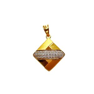 22k gold square shaped fancy gents pendant mga - pdg1206