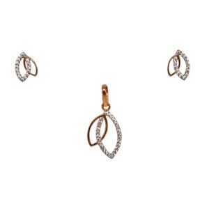 18K Rose Gold Modern Pendant Set MGA - PTG0154