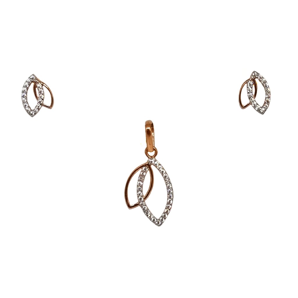 18K Rose Gold Modern Pendant Set MGA - PTG0154