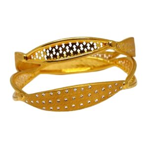 1 Gram Gold Forming Fancy Kadli Bangles MGA - KDE0027