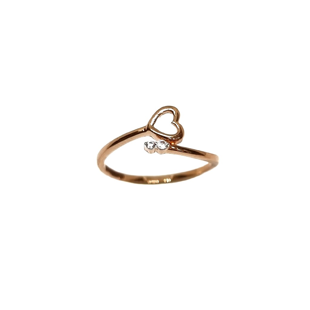 18K Rose Gold Heart Shaped Modern Ring MGA - LRG1152
