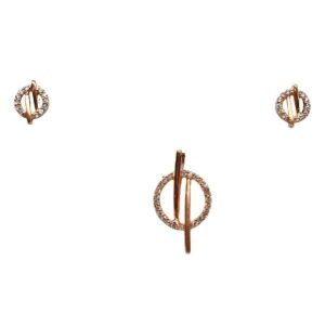 925 Rose Silver Fancy Pendant Set MGA - PTS0113
