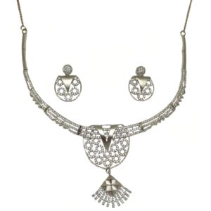 925 Sterling Silver Modern Necklace Set MGA - NKS0097