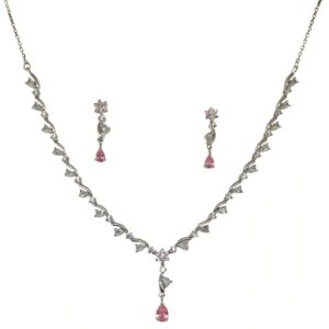 925 Sterling Silver Designer Necklace Set MGA - NKS0104