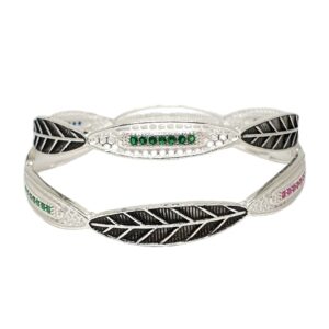 925 Sterling Silver Modern Kadali Bangles MGA - KDS2489