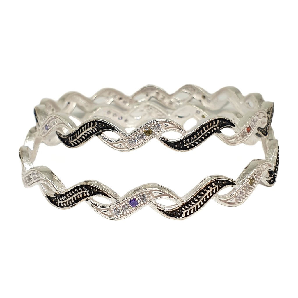 925 Sterling Silver Designer Kadli Bangles MGA - KDS2547