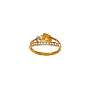 22K Gold Matte Finish Designer Ring MGA - LRG1123