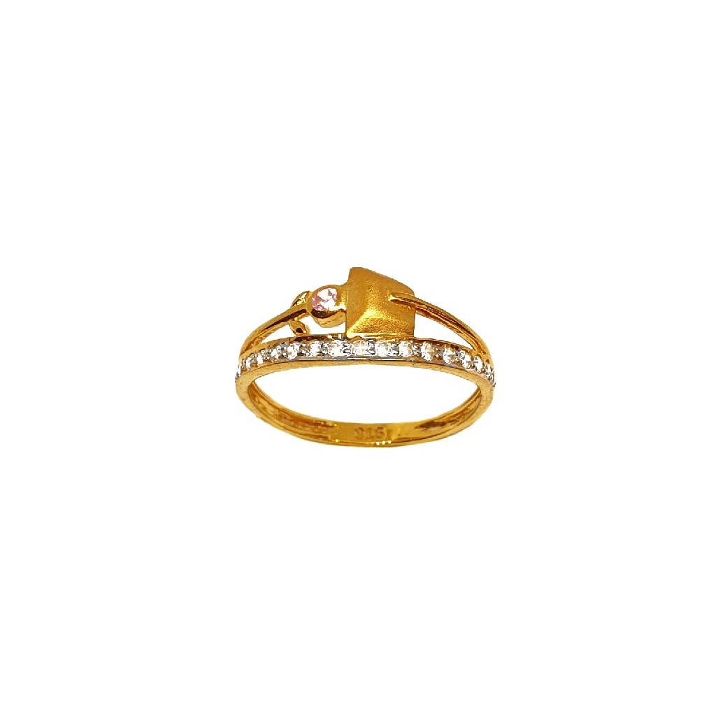 22K Gold Matte Finish Designer Ring MGA - LRG1123