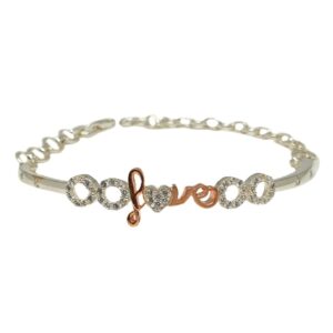 925 Sterling Silver Designer Love Bracelet MGA - BRS1817