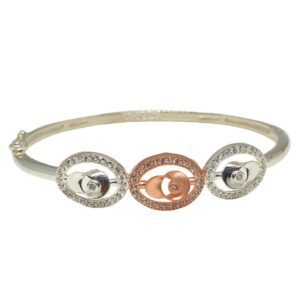925 Sterling Silver Oval Shaped Fancy Bracelet MGA - BRS1815