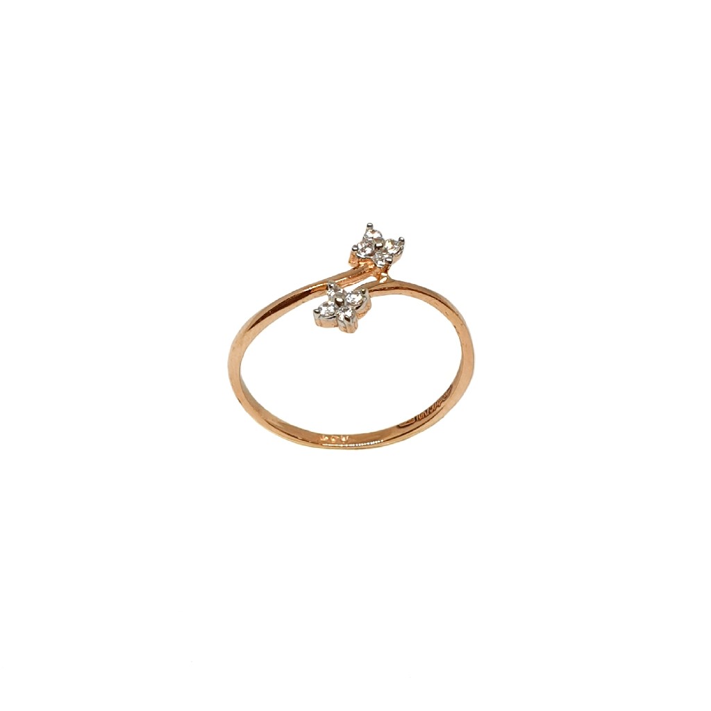18K Rose Gold CZ Diamond Designer Ring MGA - LRG1104