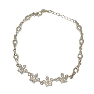 925 Sterling Silver Queen Shape Designer Bracelet MGA - BRS1763