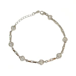 925 Sterling Silver Heart Shape Designer Bracelet MGA - BRS1764