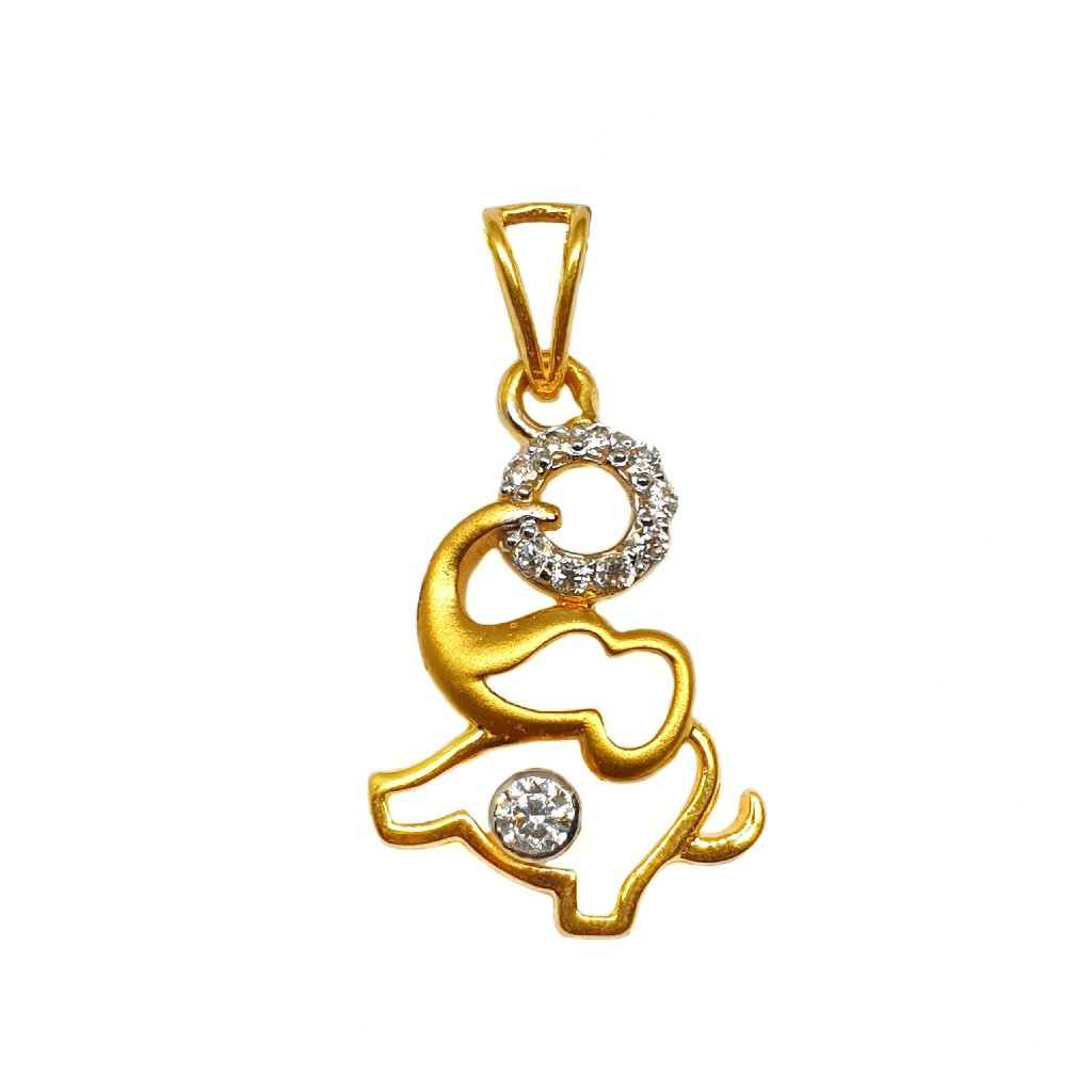 22K Gold Elephant Pendant MGA - PDG1187