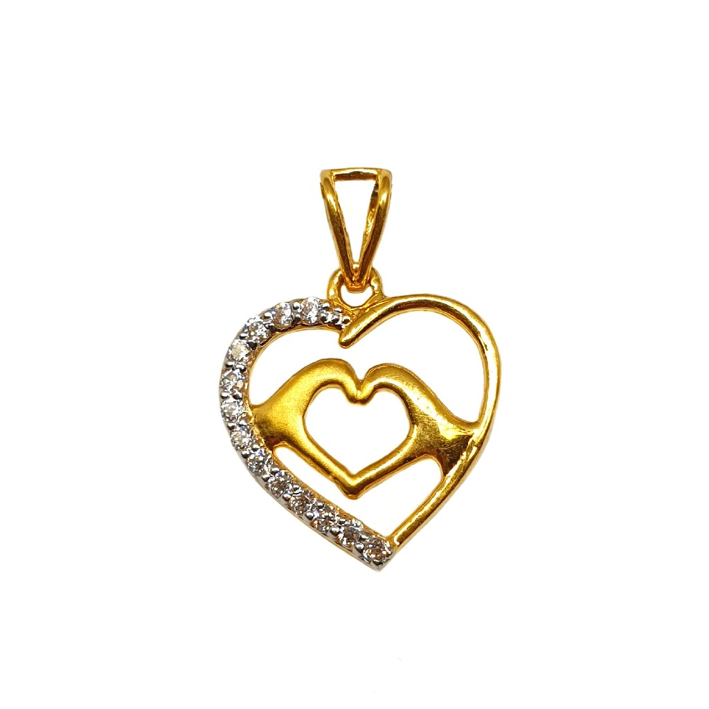 22K Gold Heart Shape Pendant MGA - PDG1186