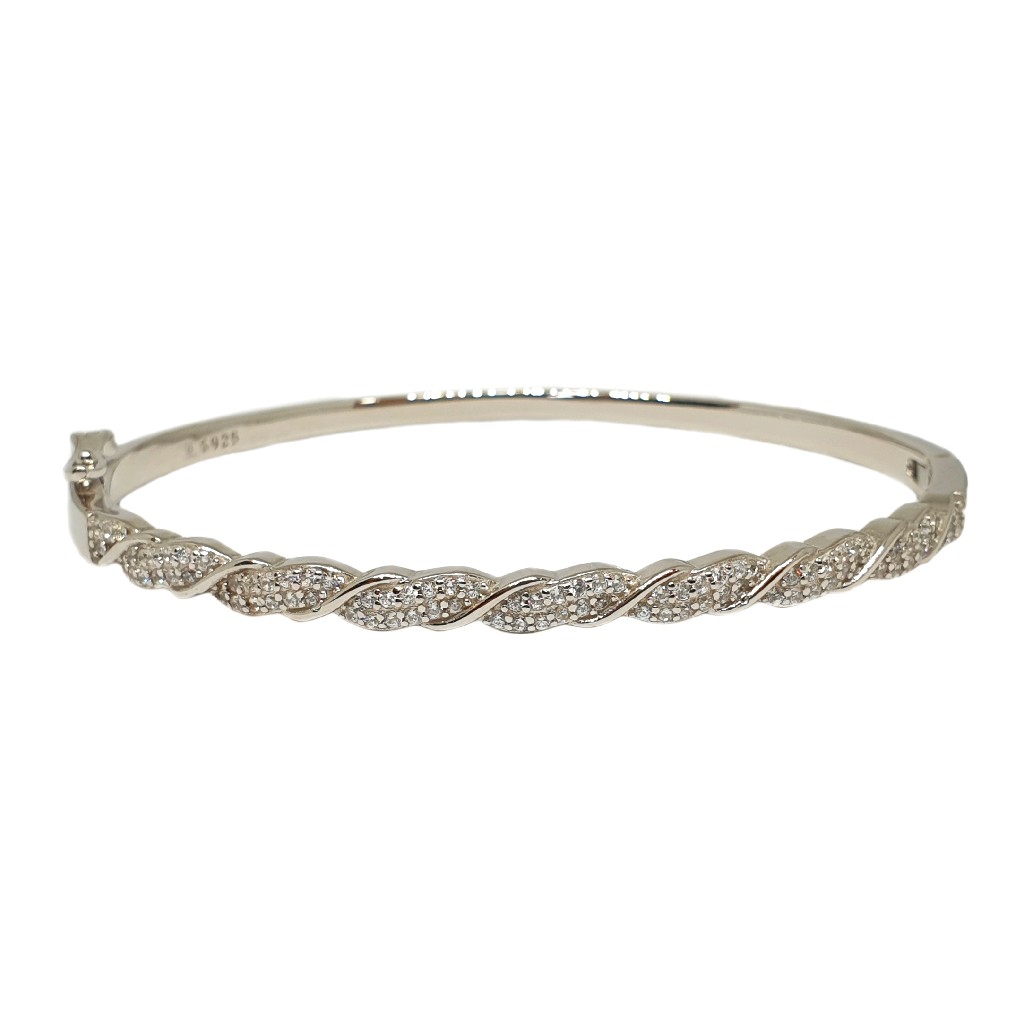 925 Sterling Silver CZ Diamond Bracelet MGA - BRS1744