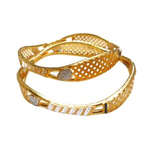 22K Gold Matte Finish Kadali Bangles MGA - GK0072