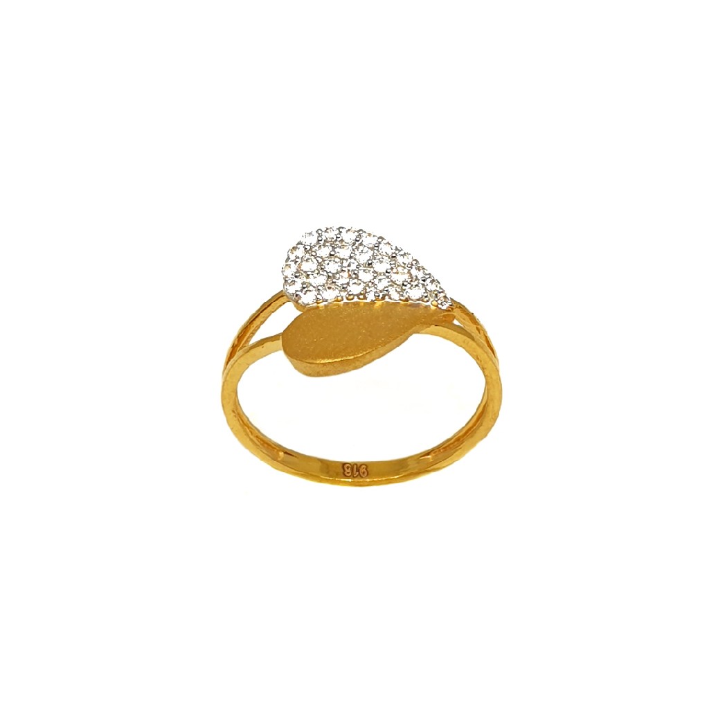 22K Gold Heart Shape Designer Ring MGA - LRG1078