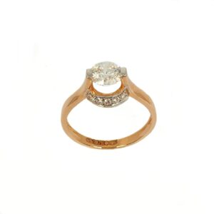 18K Rose Gold Solitaire Diamond Ring MGA - LRG1067