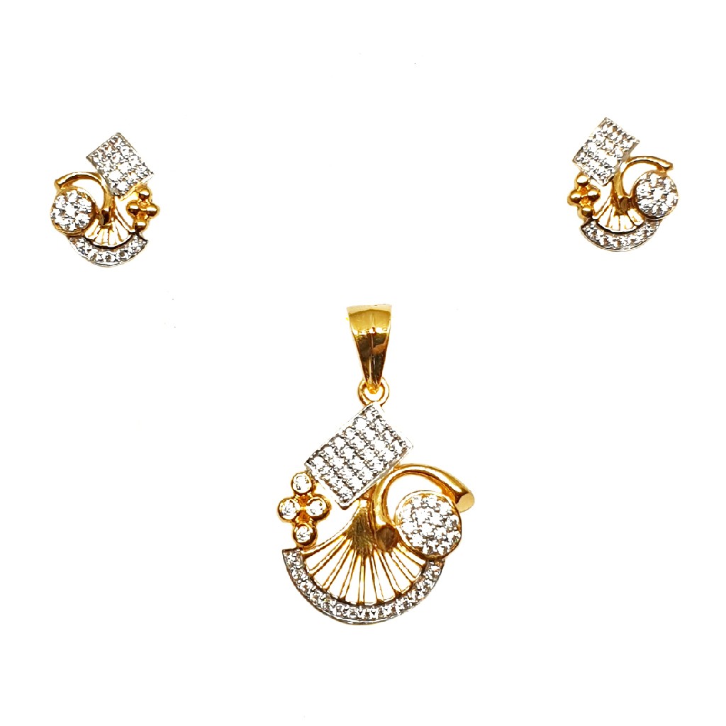 22K Gold Designer Pendant Set MGA - PTG0130