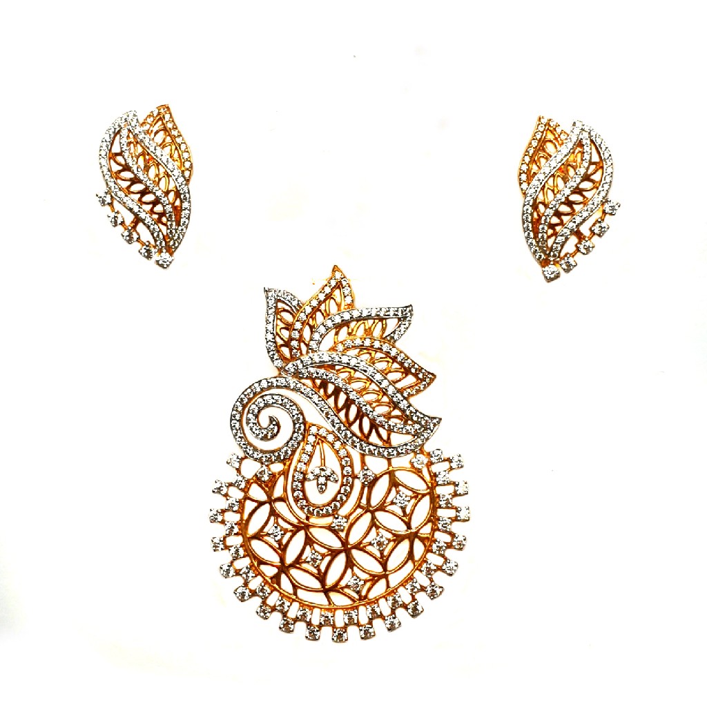 18K Rose Gold Designer Pendant Set MGA - PDG0005