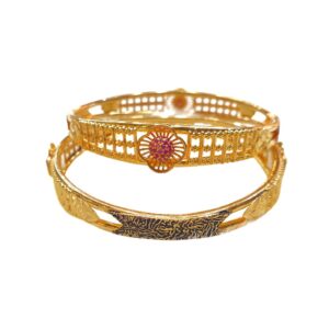 22K Gold Designer Kadli Bangles MGA - GK0066