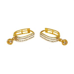 18K Gold Lining Diamond Earrings MGA - BLG0545