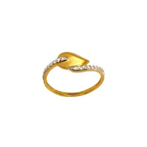 22K Gold Matte Finish Designer Ring MGA - LRG1070