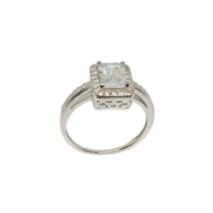 925 Sterling Silver Square Shaped Designer Ring MGA - LRS3477