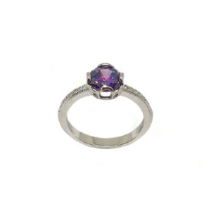 925 Sterling Silver Round Shaped Ring MGA - LRS3497