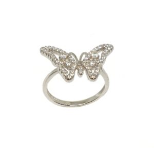 925 Sterling Silver Butterfly Shaped Designer Ring MGA - LRS3472