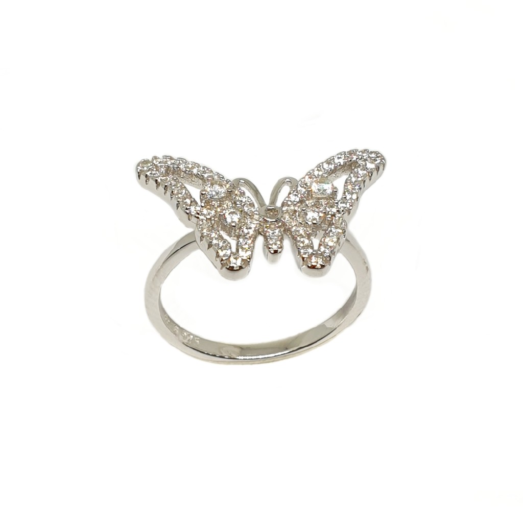 925 Sterling Silver Butterfly Shaped Designer Ring MGA - LRS3472