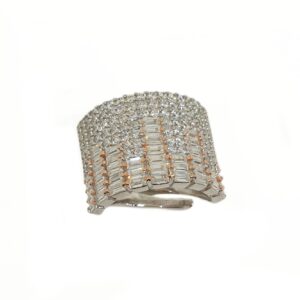 925 Sterling Silver Modern CZ Diamond Ring MGA - LRS3501