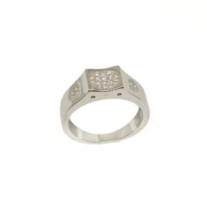 925 Sterling Silver Square Shaped Designer Ring MGA - GRS2182