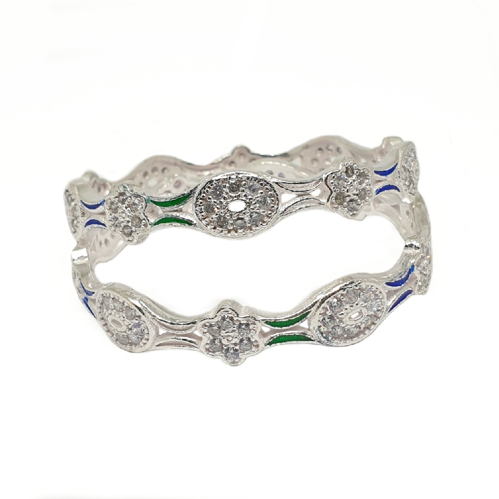 925 Sterling Silver Flower Shaped Kadli MGA - KDS2472