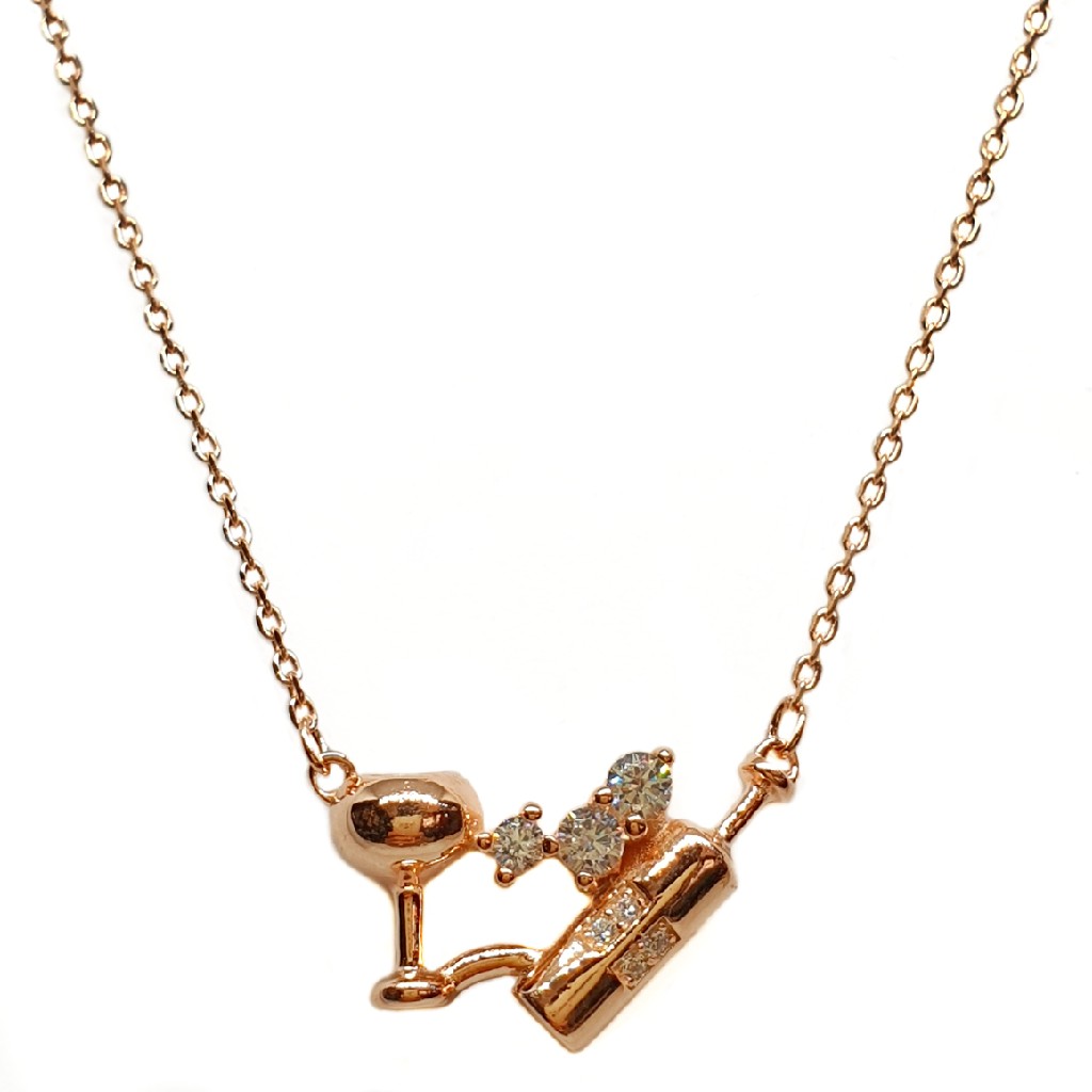 925 rose silver designer necklace chain mga - nks0091