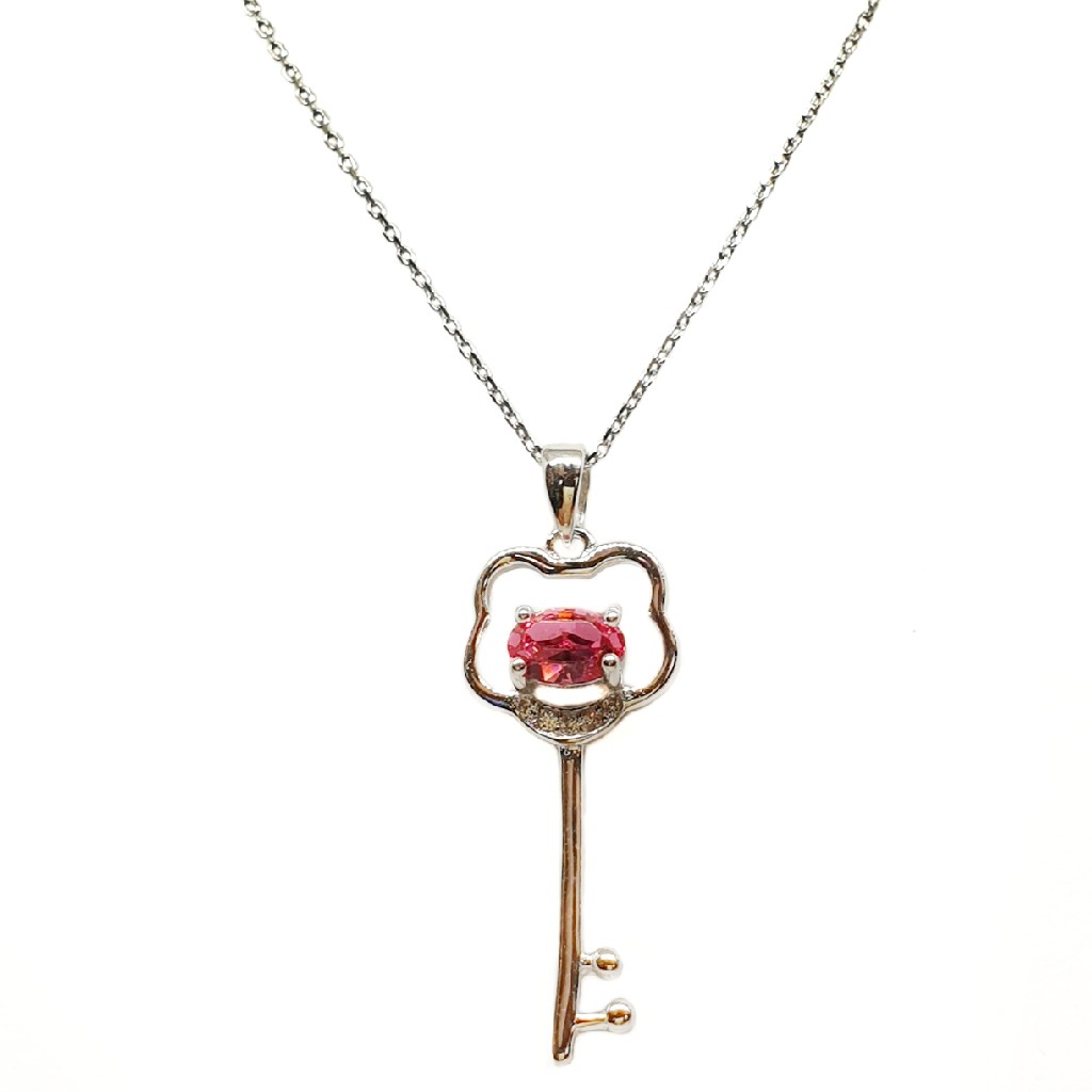 925 Sterling Silver Key Necklace Chain MGA - NKS0060
