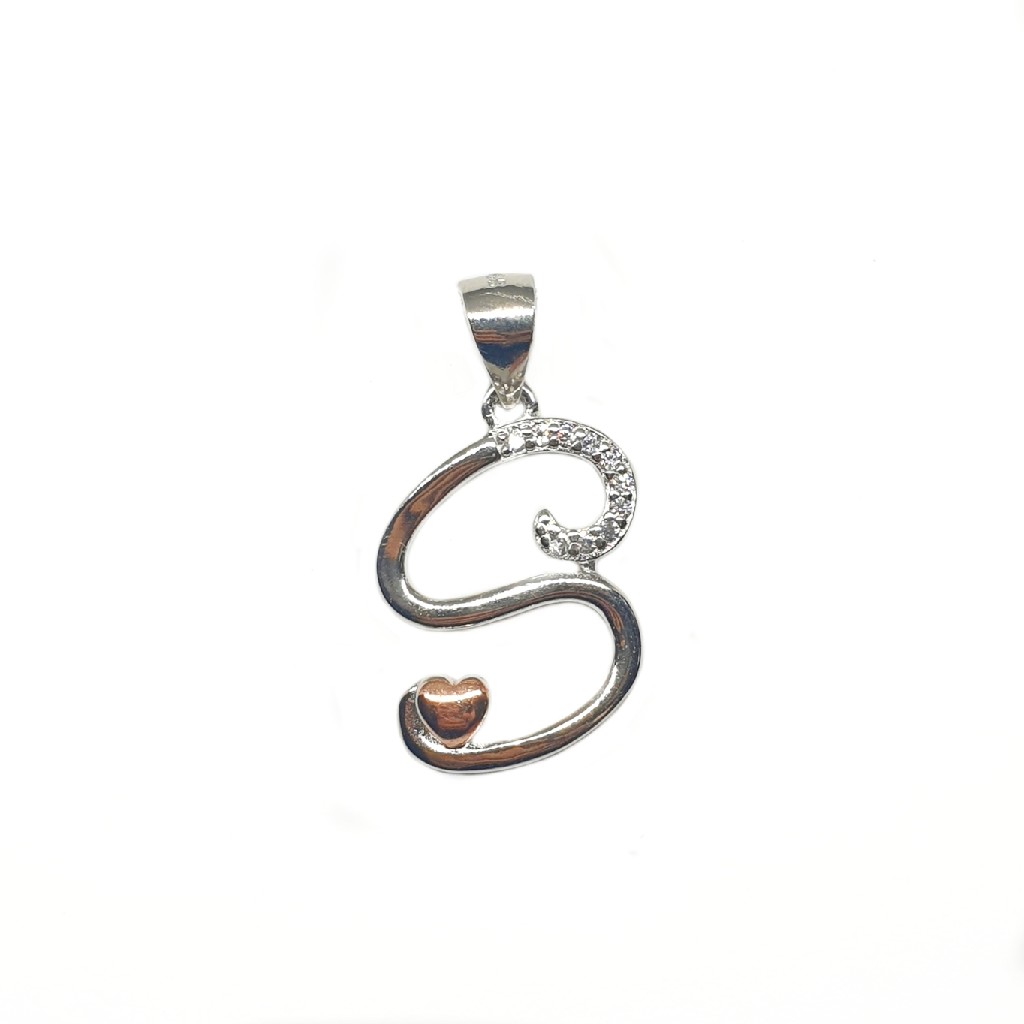925 Sterling Silver Alphabet (Letter S) Pendant MGA - PDS0168