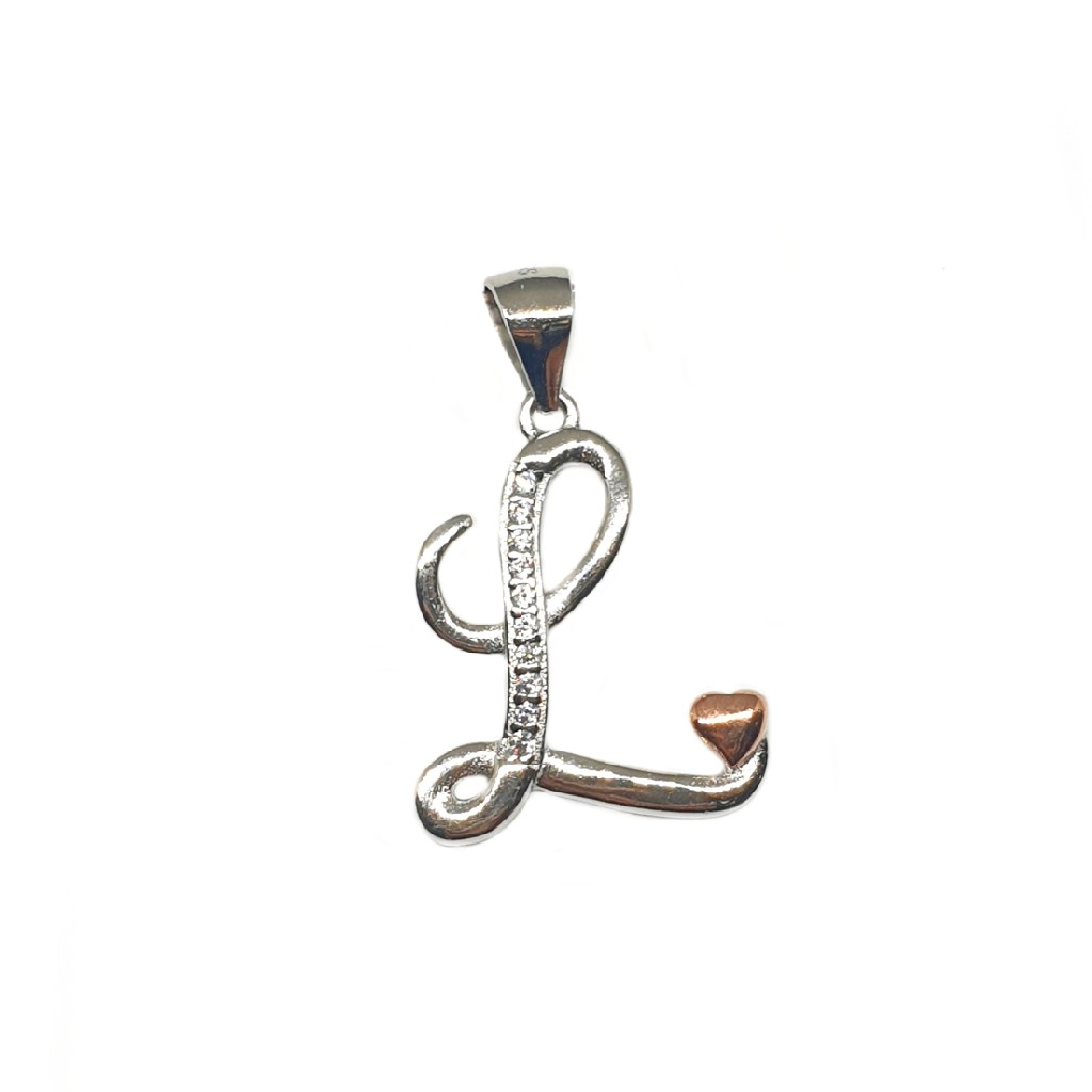 925 Sterling Silver Alphabet (Letter L) Pendant MGA - PDS0166