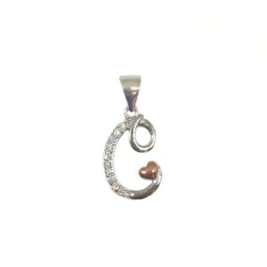 925 Sterling Silver Alphabet (Letter C) Pendant MGA - PDS0170
