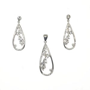 925 Sterling Silver Modern Pendant Set MGA - PTS0098
