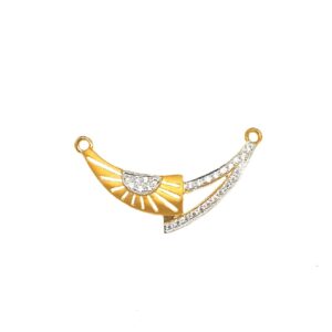22K Gold Cz Diamond Mangalsutra Pendant MGA - MPG0012