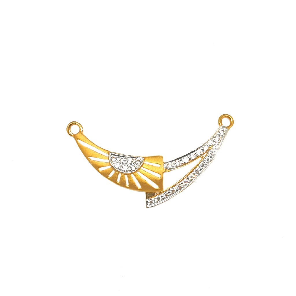 22K Gold Cz Diamond Mangalsutra Pendant MGA - MPG0012
