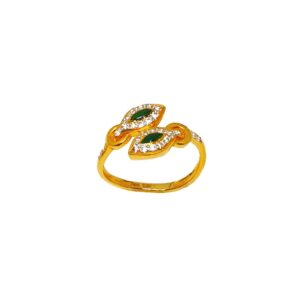 22K Gold Meenakari Ring MGA - LRG0169