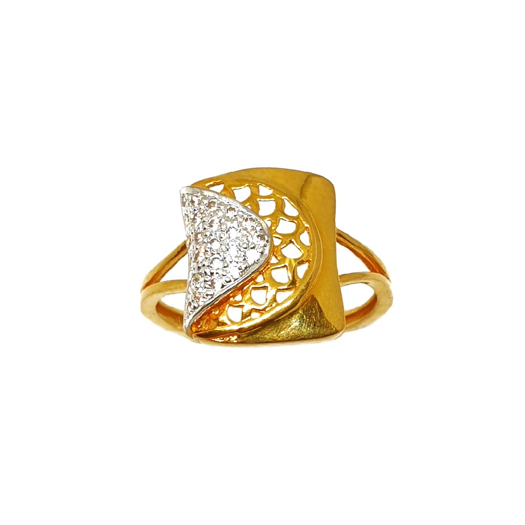 22K Gold Square Shaped Ring MGA - LRG0335 - Image 2