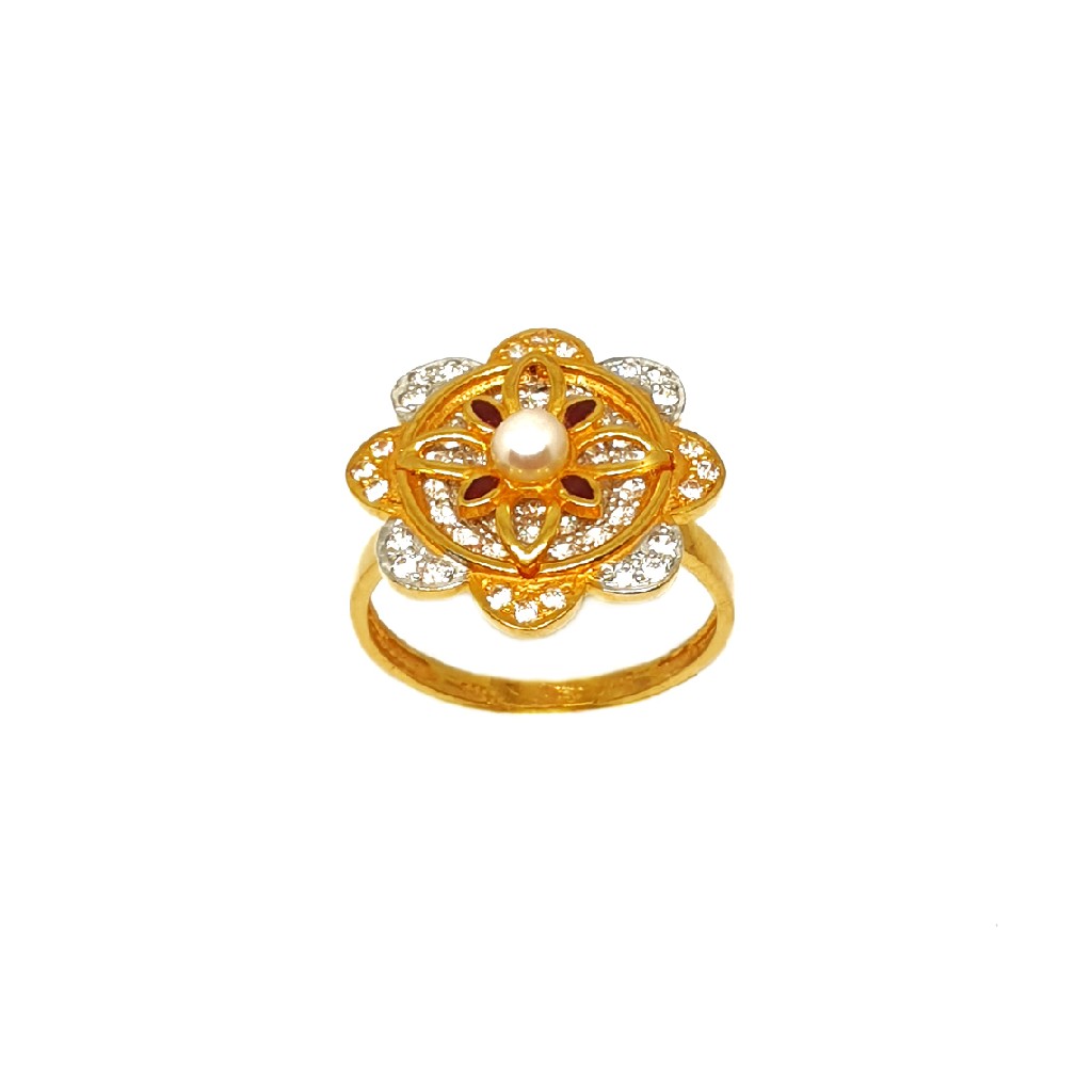 22K Gold Round Shaped Ring MGA - LRG0197