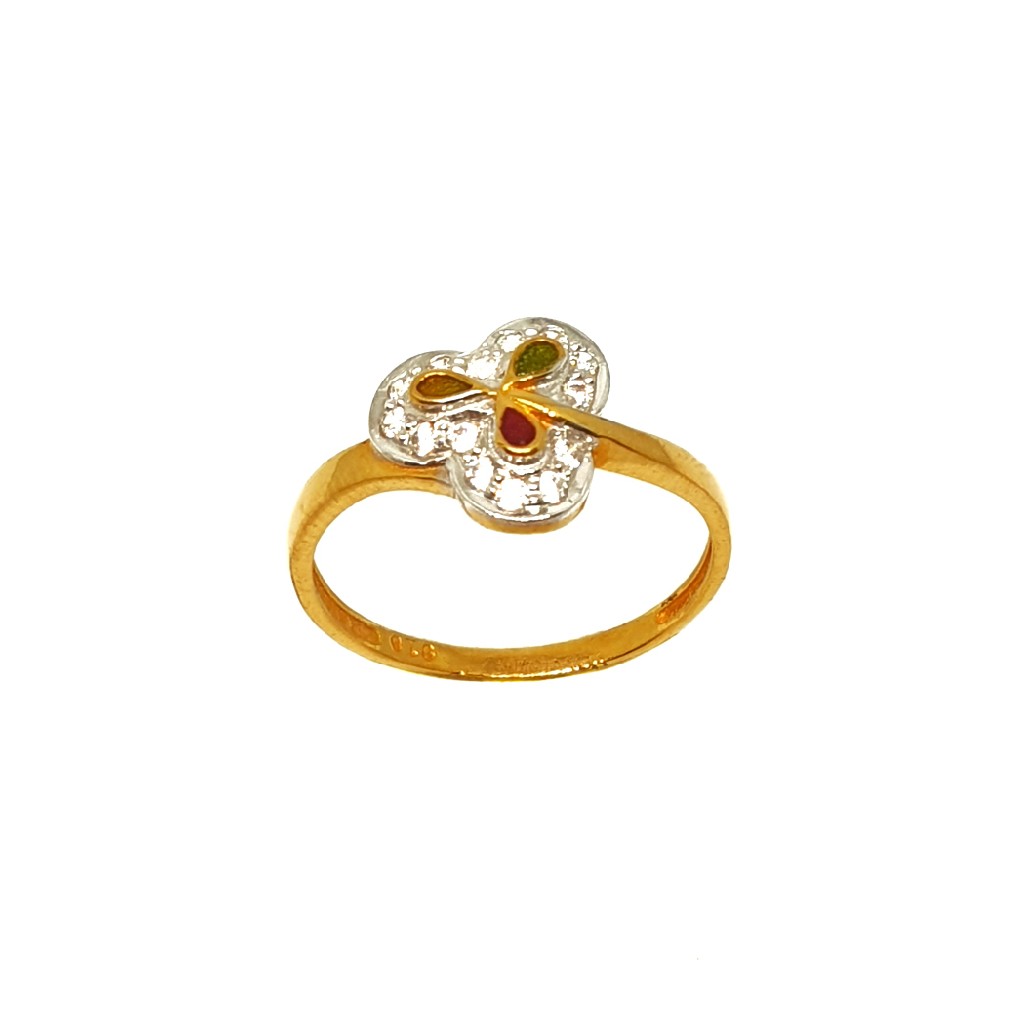 22K Gold Meenakari Ring MGA - LRG0013