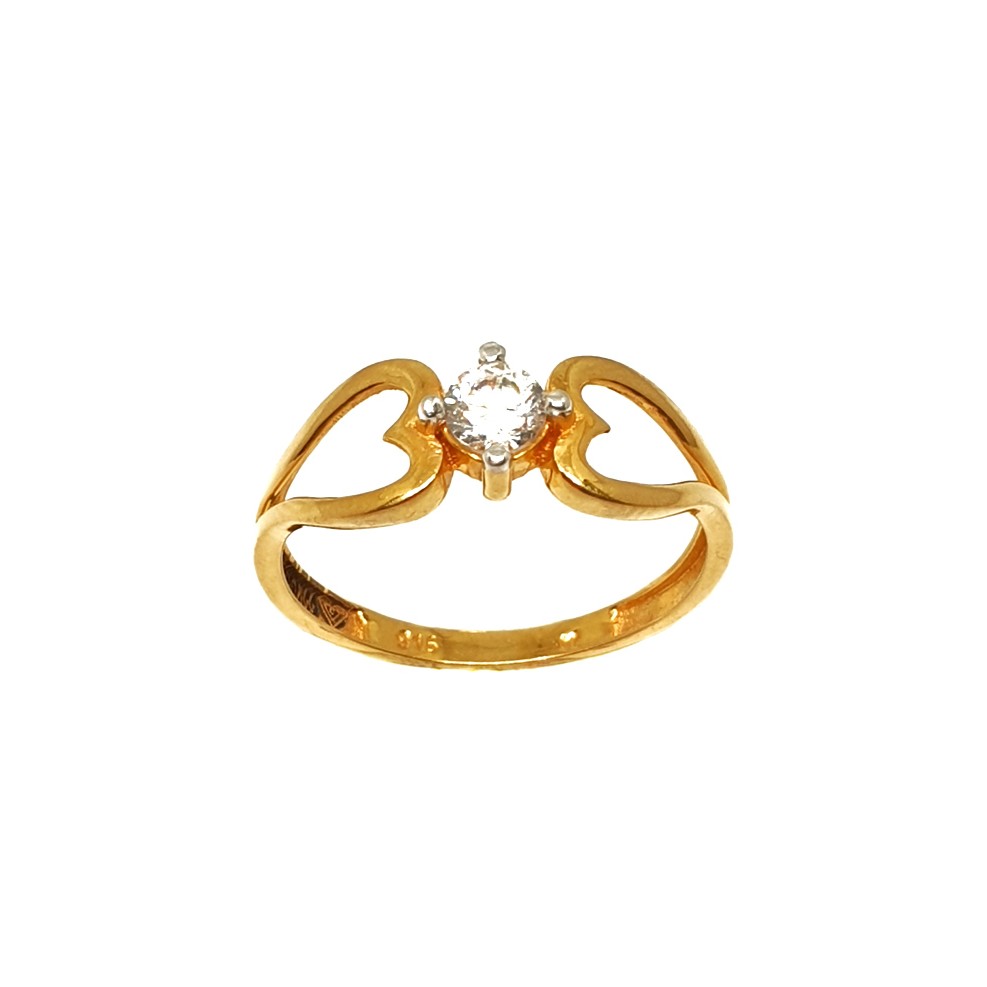 22K Gold Solitaire Diamond Ring MGA - LRG0328